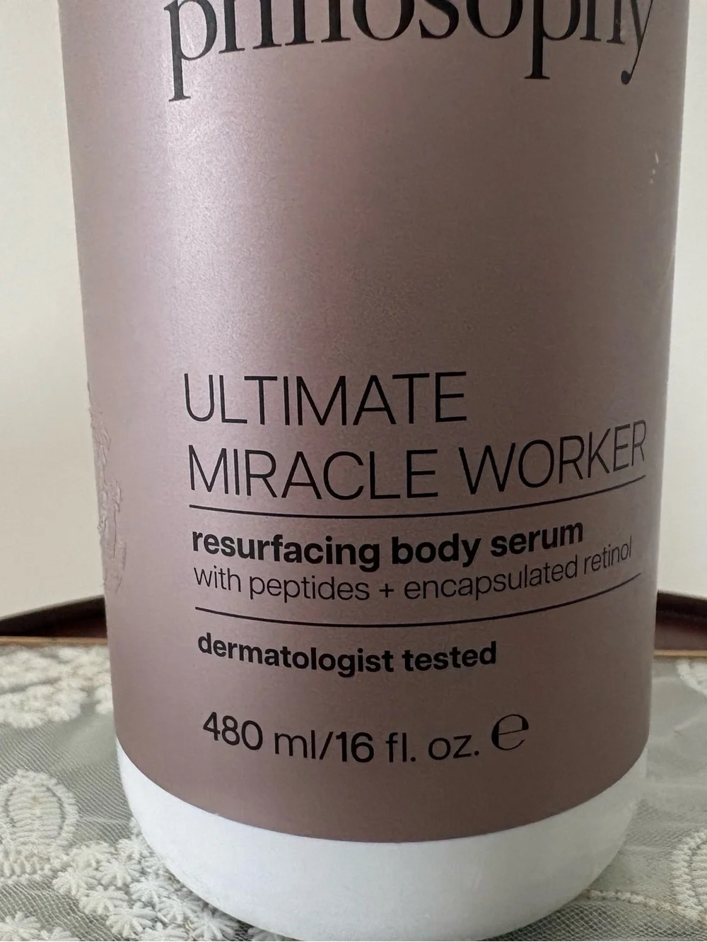 Philosophy Ultimate Miracle Worker Resurfacing Body Serum – JUMBO 16 oz Size